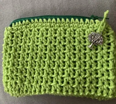 Small crocheted and knitted purses