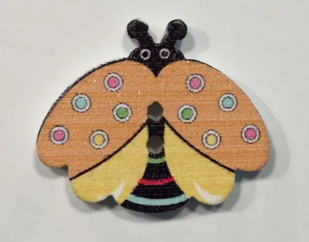 wooden button bug