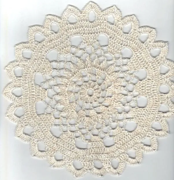 round white crochet doily ø 22cm