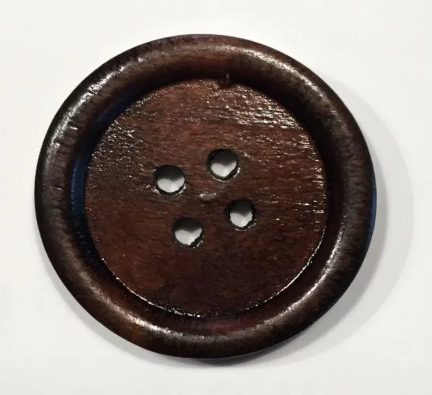 wooden button simply round