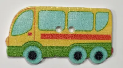 Holzknopf Reisebus
