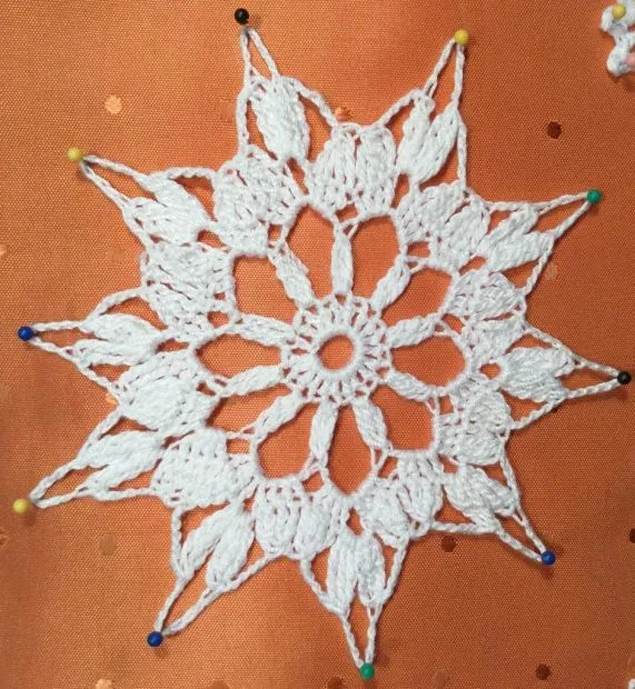Lovingly Crocheted Snowflake (Large) ø 13cm