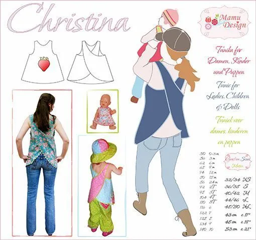 CHRISTINA Dress E-Pattern Woman Girl Doll