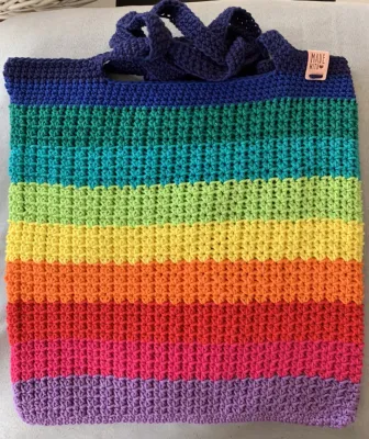 Rainbow Bag with Hole Pattern