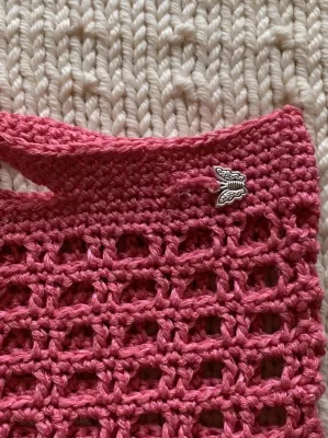 Kleine pinke Einkaufstasche - Handarbeit