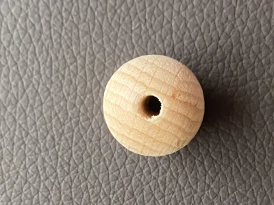 Holzperle naturbelassen Durchmesser 2cm (20mm)