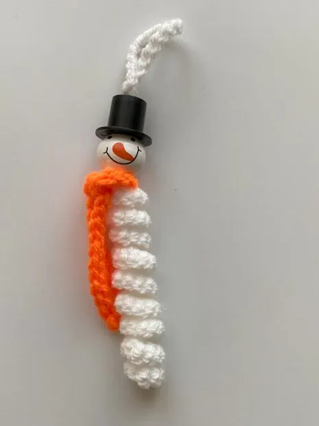 Glückswürmchen Schneemann mit Schal Sorgenwürmchen