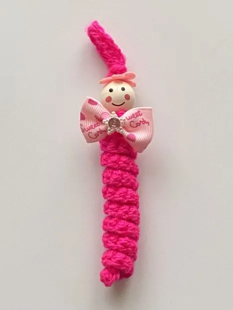 Glückswürmchen Girlie neon-pink mit Schleife