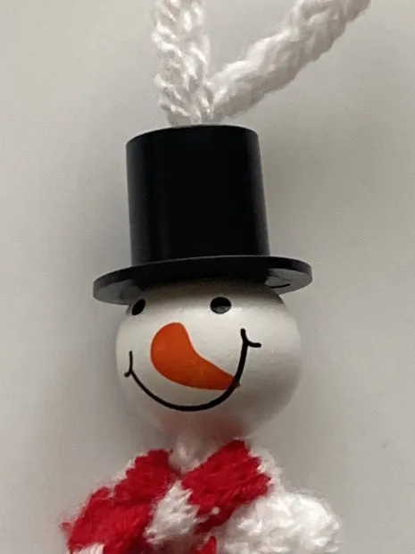 Glückswürmchen Schneemann mit Schal Sorgenwürmchen