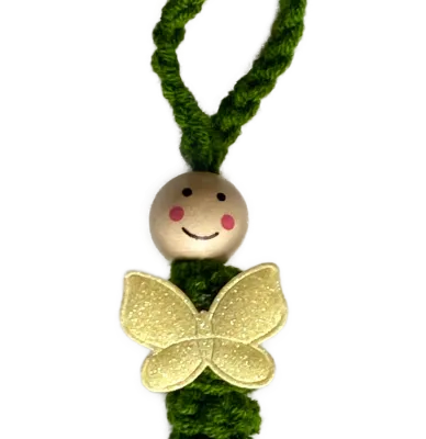 Glückswürmchen mit Glitzer-Schmetterling