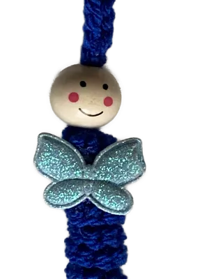 Glückswürmchen mit Glitzer-Schmetterling