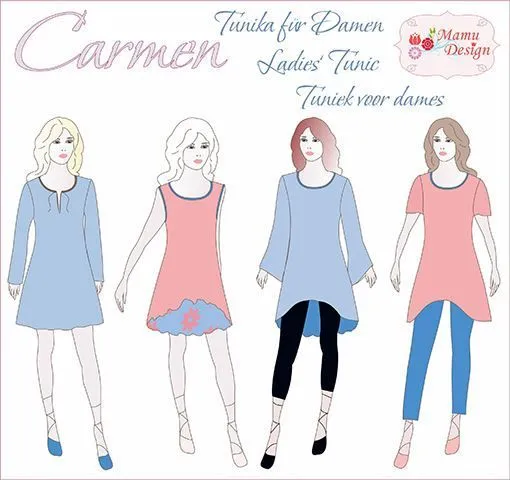 CARMEN E-Book Schnitt Tunika Kleid Damen