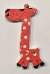 Holzknopf Giraffe