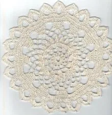 rundes weißes Häkeldeckchen ø 22cm