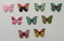 Holzknopf großer Schmetterling