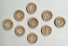 Holzknopf Handmade with Love