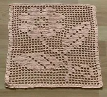 rechteckiges Blumendeckchen