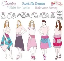 CAPRICE E-Book, Schnittmuster Rock mit Bündchen