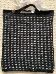 Einkaufstasche schwarz mit Glitzer