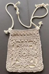 Kleine Granny Squares Boho Einkaufstasche