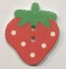 wooden button strawberry