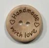 Handmade with love wooden button