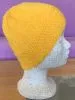 Childrens hat with a pearly pattern edge