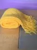 classic yellow childrens scarf with fringes