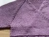 Hand Knitted Baby Wrap Jacket Purple with Tie Straps