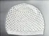 handcrochted beanie white