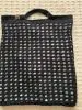 Shopping bag black with glitter Hole Pattern