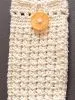Smartphone case - mobile phone case beige with button