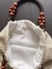 Boho Style Bag with Wooden Bead Handle