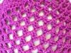 Beanie Hat Checkerboard Pattern Hand Crocheted