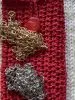 red mobile phone case - handmade ribbon yarn