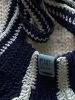 Shopping net blue/mint ribbon yarn - handmade