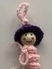 Lucky Worms Worry Worms pink/purple with button cap