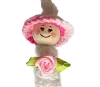 Sorgenwürmchen kleine rosa Lady Glückswürmchen mit Perle, Blümchen und gehäkeltem Hut