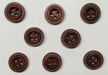 wooden bee-shaped buttons
