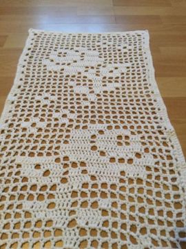 handmade table cloth lattice roses