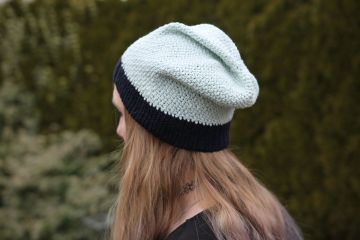 handcrochted mint beanie