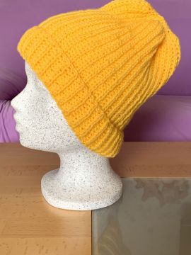 hand knitted cap - patent pattern