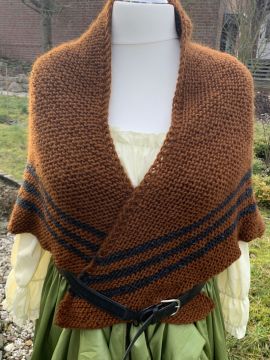 Claires Outlander Triangle Scarf Brown