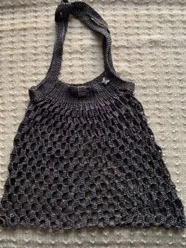 Einkaufsnetz Metallic-Look - Handarbeit