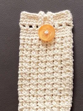 Smartphonetasche - Handyhülle beige mit Knopf