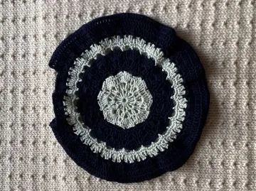 Dark blue boho style crossbody bag