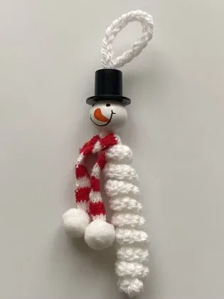 Glückswürmchen Schneemann mit Schal Sorgenwürmchen