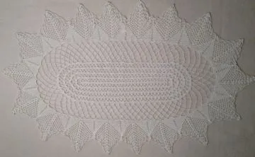 Deckchen oval 66x40cm