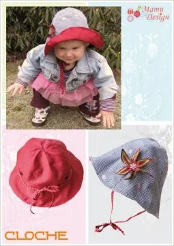 E-Pattern Reversible Hat CLOCHE Ladies Girls Dolls